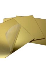 1 Mm 100x100 Cm Altın-gold Renkli Yapışkanlı Ayna Pleksi