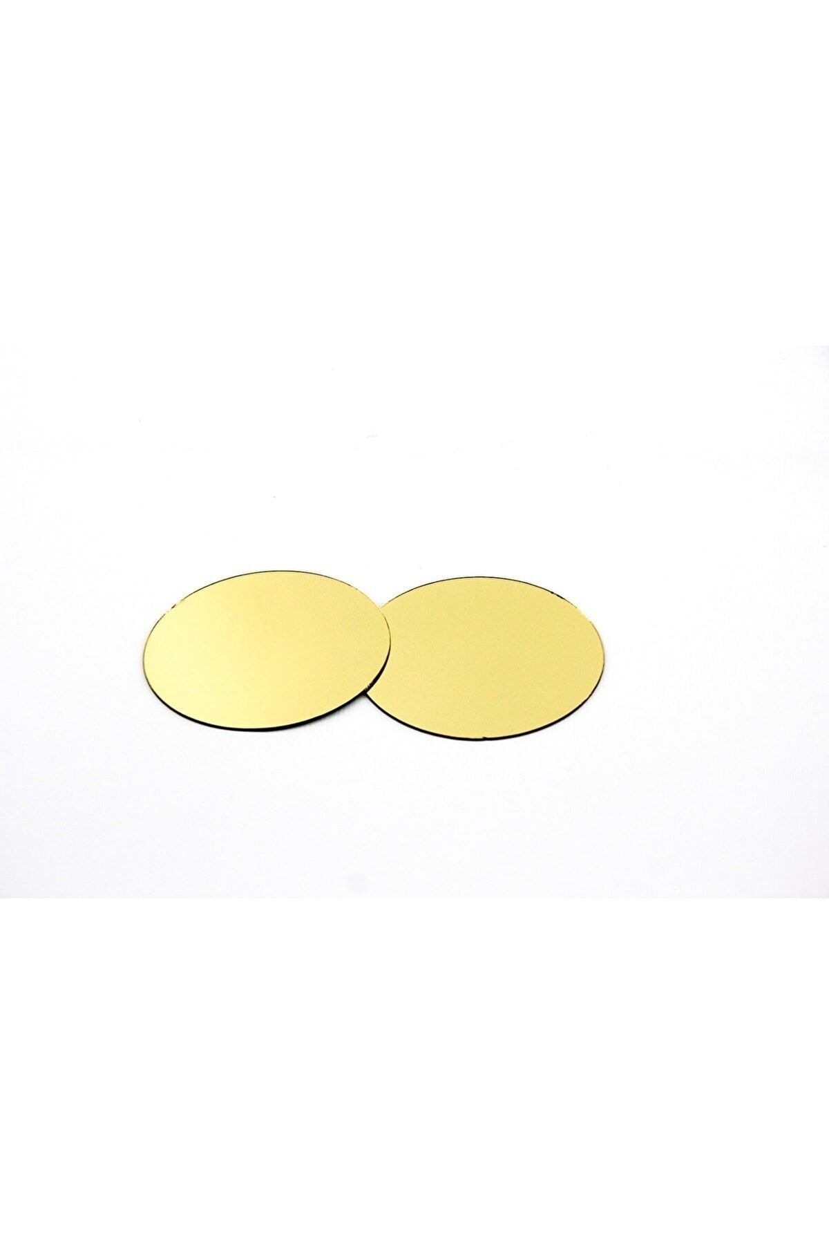 1 Mm Altın Renkli Yapışkanlı Aynalı - Gold Pleksi Levha - Yuvarlak - Daire Kesim 20 Cm Çapında