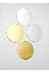 1 Mm Altın Renkli Yapışkanlı Aynalı - Gold Pleksi Levha - Yuvarlak - Daire Kesim 30 Cm Çapında