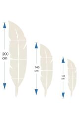 Dekoratif Duvar Süsü Tüy Desen Gümüş Ayna Pleksi 100 Cm