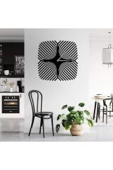 Dekoratif Siyah Lazer Kesim Duvar Saati 40x40cm