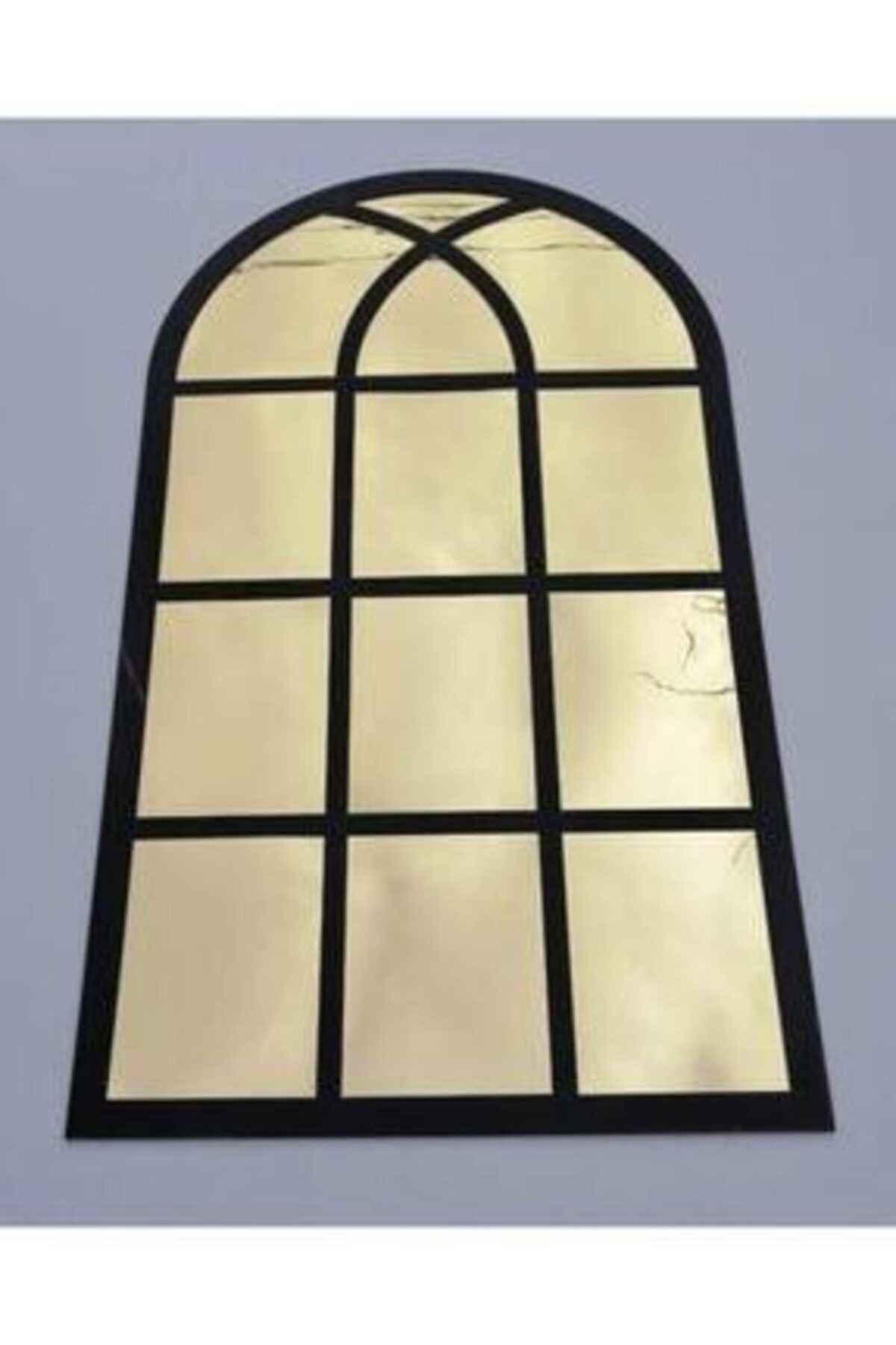 Pencere Model Dekoratif Pleksi Ayna Gold 50*90 Ölçüleri Si̇yah Gold