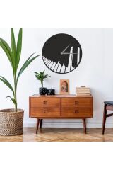 Özel Tasarım Siyah Lazer Kesim Mutfak Salon Duvar Saati 30cm