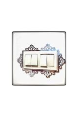 Elitbaskı Dekoratif Pleksi Priz Anahtar Çerçevesi Priz Kenarı Süsü Pleksi Prizler (TEKLİ PRİZ) Gümüş