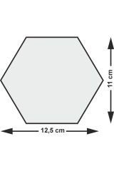 Dekoratif Bal Peteği Pleksi Ayna Gümüş Renk (12 Adet X 11 Cm X 12,5 Cm )