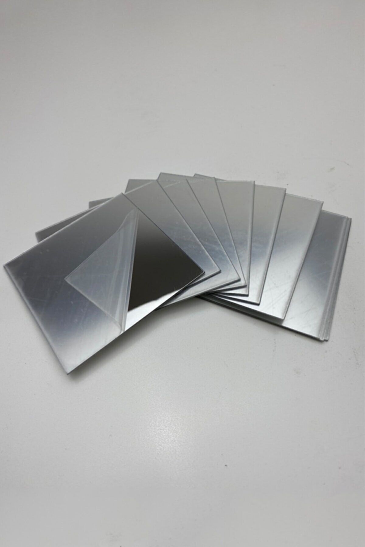 1 Mm 10x40 Cm Gümüş-silver Renkli Yapışkanlı Ayna Pleksi Gümüş