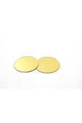 1 Mm Altın Renkli Yapışkanlı Aynalı - Gold Pleksi Levha - Yuvarlak - Daire Kesim 25 Cm Çapında Altın