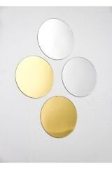 1 Mm Altın Renkli Yapışkanlı Aynalı - Gold Pleksi Levha - Yuvarlak - Daire Kesim 25 Cm Çapında Altın