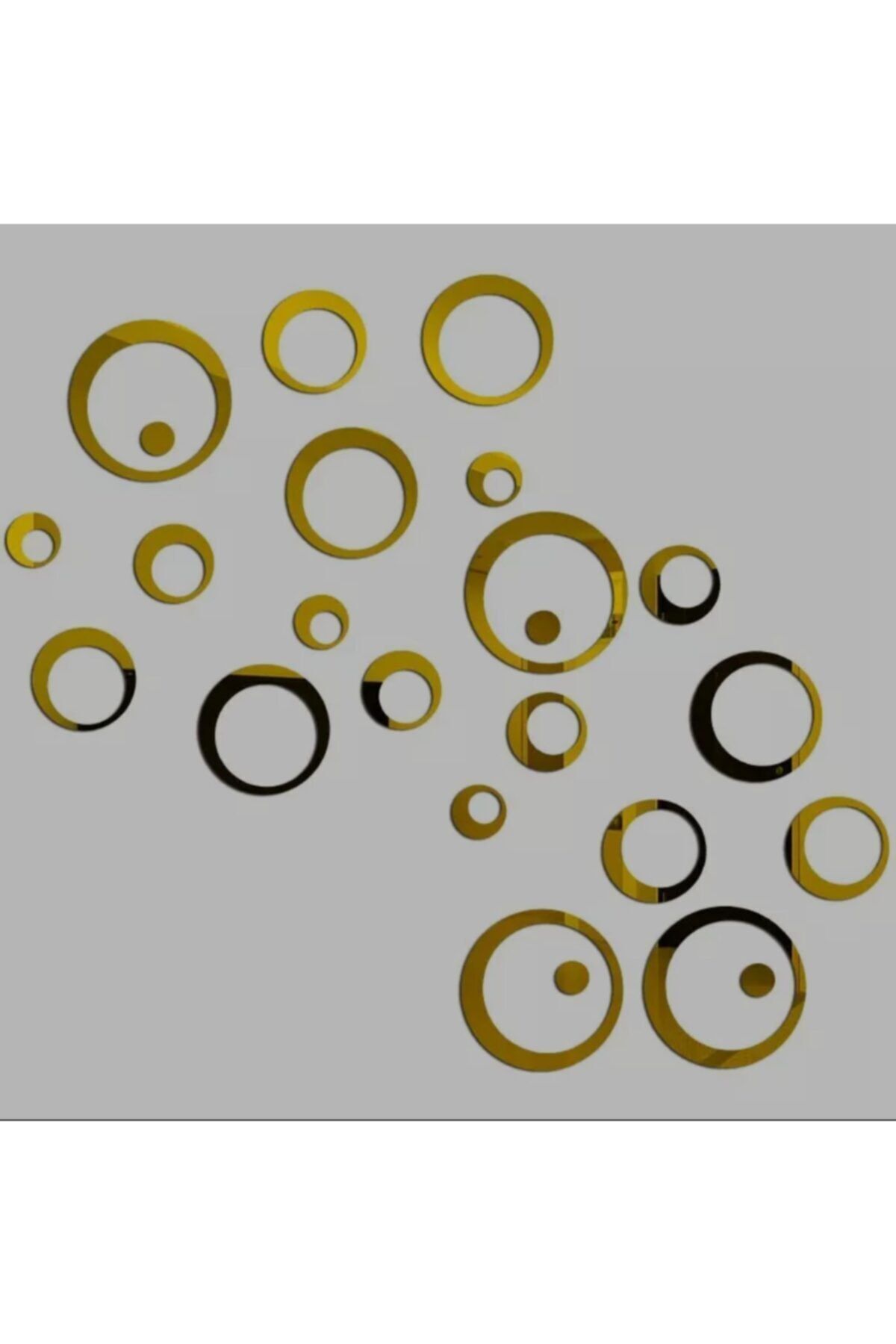 ''yönlü Yuvarlak'' Gold Pleksi Duvar Figürü