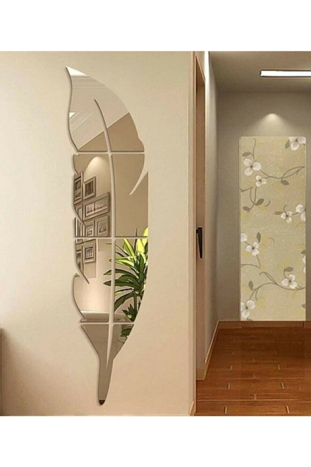 Duvar Dekorasyon Tüy Desen Gold Ayna Pleksi 100x25