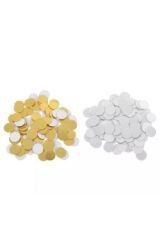 100x Gümüş Ve 100x Gold Dekor Süs Yuvarlak Ayna 200x Adet Pleksi Dekoratif 3*3cm