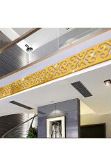 Pleksi Süs Bordür 20 Adet Gold Motif Desenli Bordür Duvar Tavan Süsü