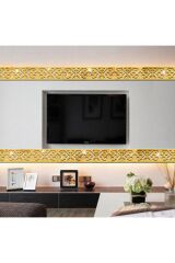 Pleksi Süs Bordür 20 Adet Gold Motif Desenli Bordür Duvar Tavan Süsü